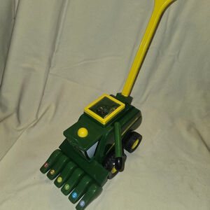 Vintage John Deere Learning Curve Push Corn Popper Combine Harvester Toy